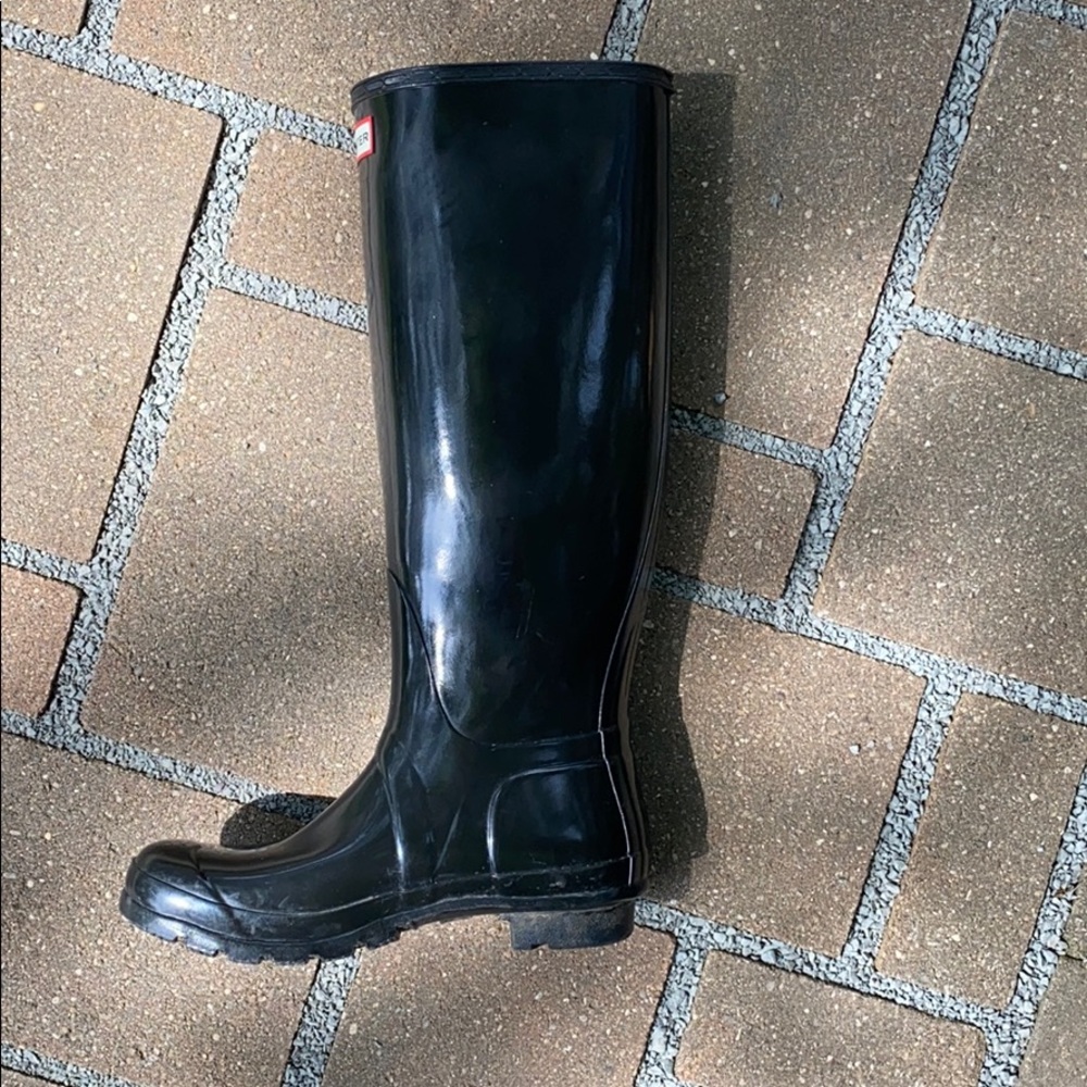 Hunter Original Tall Gloss Rain Boots: Black - Picture 4 of 9